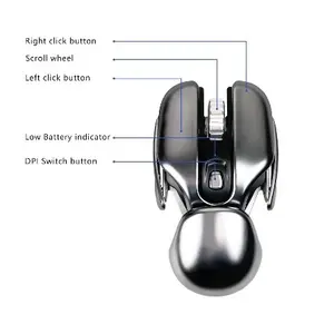 New Wireless muse look unico mouse ergonomico wireless Auto-sleep mouse calcolatrice ricevitore USB 2.4g