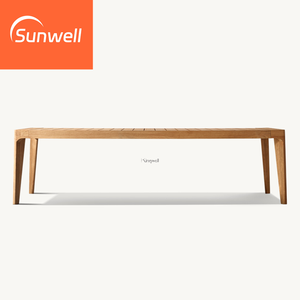 Mobilier d'extérieur moderne et luxueux pour le patio <span class=keywords><strong>Table</strong></span> à manger sectionnelle et chaises longues <span class=keywords><strong>Ensemble</strong></span> <span class=keywords><strong>table</strong></span> de <span class=keywords><strong>jardin</strong></span> en teck - Product Image 4