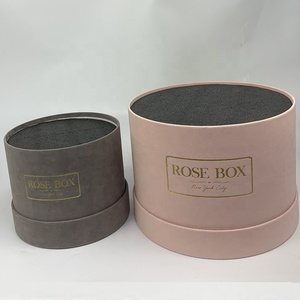 Lussuosa <span class=keywords><strong>Scatola</strong></span> Regalo Rotonda in Velluto e Tubo di Carta Personalizzata con Coperchio, Marca OEM del Guangdong - Product Image 4
