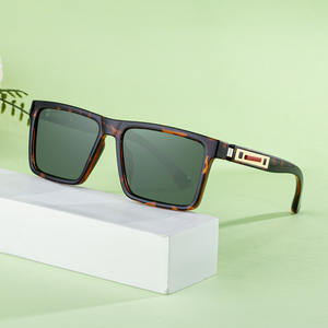 Nouvelles lunettes de soleil polarisées à monture carrée pour hommes, monture en plastique noir et métal, lentilles TAC, protection UV400, lunettes de soleil d'extérieur - Product Image 2