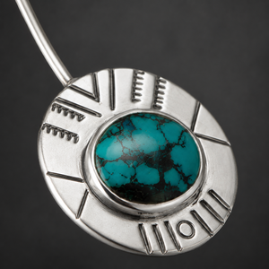 Orecchini Pendenti Vintage Blu-Verde con Rilievo, Gioielli Minimalisti alla Moda per Donne - Product Image 4