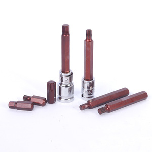 Hex <b>Screwdriver</b> <b>Bits</b> <b>Set</b> 1/4 In Spline Socket Alloy Steel For Automotive Mechanical Repair - Product Image 1