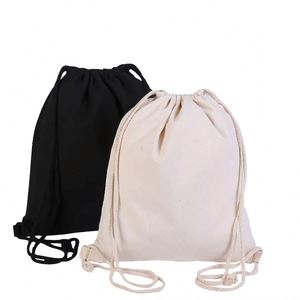 Custom Design Cotton Bags Lightweight Gym Sports Drawstring Bag for Outdoors Travel - Product Image 3