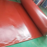 Couleurs personnalisées, résistant à la chaleur, ignifuge, isolation thermique, imperméable, sans alcali, tissu sergé enduit de caoutchouc silicone liquide