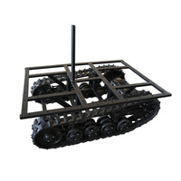 Châssis de robot chenillé électrique télécommandé RC 400 kg, chariot à chenilles en caoutchouc, plateforme à chenilles en acier, 1-15 km/h DP-WHLS-148