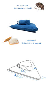 Triangolo nuovo Design 100% cotone tappetino da meditazione cuscino natura organica meditazione grano saraceno Zafu Set cuscino da pavimento per sedersi - Product Image 6