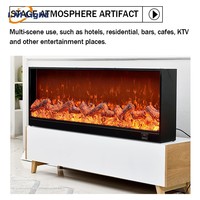 Support Personnalisation 1000mm 2000mm Décor Intégré Atomisation Électronique 3d Vapeur Cheminée Électrique Simulation Effet Flamme