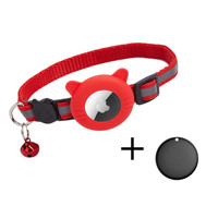 Compatible avec les appareils Android et les appareils à double système d'exploitation : Collier en silicone violet avec oreilles de chat et un traceur (inclut une clochette).