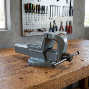 Ttake Industrial Iron/<b>Metal</b> Pipe <b>Bench</b> Vise Strong with Swivel Base 200mm Max Opening 150mm Jaw Width OEM Customizable - Product Image 3