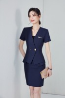 Tenue d'hôtelière à manches courtes pour la réception, uniforme de gestionnaire d'hôtel, tenue d'été pour le personnel hôtelier, OEM ODM, logo personnalisé, multicolore