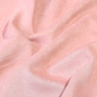 Nouvelle Collection Écologique Tricoté Recycler 100% Polyester rose Daim Brossé Tissu plongée Daim Tissu Durable pour Manteau