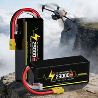 Batterie LiPo pour drone RC personnalisable 32000mAh 22.8V 6S1P 10C à décharge continue, certifiée CE, pack de batteries lithium-ion pour UAV FPV