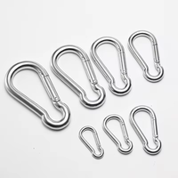 Vente en gros de matériel de crochet à ressort en acier inoxydable 304 mousqueton poli hamacs suspendus métal laiton accessoires en plastique