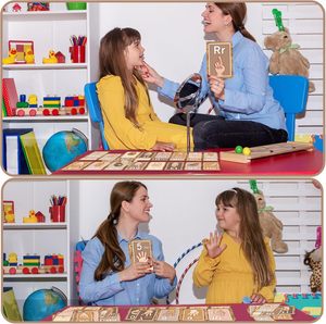 Gebarentaal Prikbord Alfabet Leren Kaart Klaslokaal Decoratieve Set Kleuterschool Basishuis Schoolbenodigdheden - Product Image 4