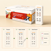 Kit de test rapide combiné FeLV Ag FIV Ab pour le dépistage de double pathogène félin, usage vétérinaire professionnel, longue durée de conservation