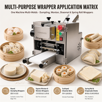 Machine à fabriquer des enveloppes de raviolis chinoises Poweradd 220V - Grande capacité (60 feuilles/minute) Puissance 0,25 kW Poids 60 kg