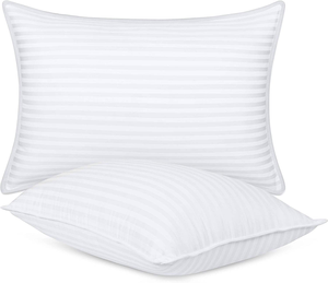 Oreillers de lit modernes de qualité hôtelière, taille King & Queen, en tissu polyester uni, haute densité de fils, forme rectangulaire, <span class=keywords><strong>pour</strong></span> le cou, lot de 2 - Product Image 2