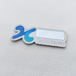 JINFUJIA RVS Strass Eco-vriendelijke Zeefdruk Spuitgiet 70x20mm Op Maat Gemaakt Veiligheidsspeld Oberbadge - Product Image 2