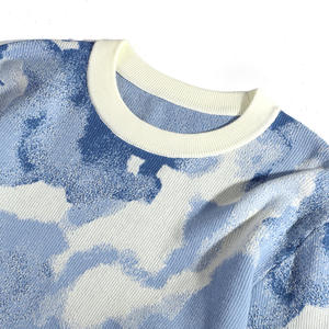 Logo personnalisé OEM ODM automne pull lettre Jacquard à manches longues tricoté 100% coton anti-rides anti-boulochage pull pour hommes - Product Image 4