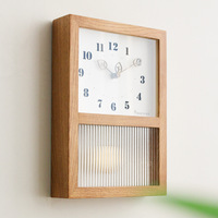 Japon rétro famille horloge murale à l'ancienne horloge oscillante noyer siège en bois massif horloge de bureau décorative