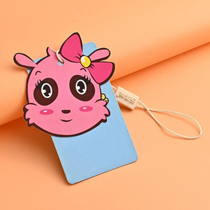 Tùy Chỉnh In Ấn Riêng Logo Hồng Die Cắt Cô Gái Thẻ Nhãn Trang Phục Quần Áo Treo Thẻ - Product Image 1