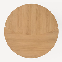 Table basse ronde minimaliste moderne en bois avec bûche Table d'appoint de style fermier pour salon ou bar à la maison