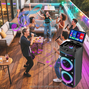 Altavoz Portátil para Fiestas CH-2801AV con Potencia Máxima de 15000 W, Pantalla HD de 11.6 Pulgadas, Tweeter, <span class=keywords><strong>Android</strong></span> 12.0/WiFi para Uso en Exteriores, Máquina de Karaoke - Product Image 6