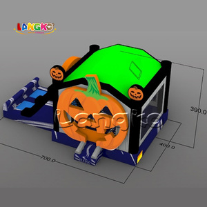 Château gonflable commercial à thème Halloween « Trick or Treat » avec motif citrouille et lune, à <span class=keywords><strong>vendre</strong></span> - Product Image 6