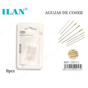 Aghi da cucito Ilan 8 pezzi con punta dorata per cucito a mano - Product Image 1