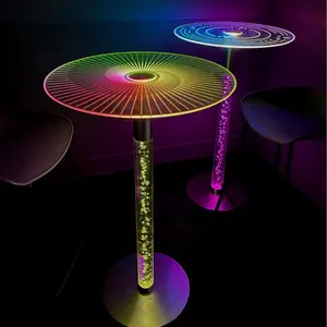 Factory Direct Smart Light Music Tempered Glass Acrylic Coffee Table Home Decorative Item