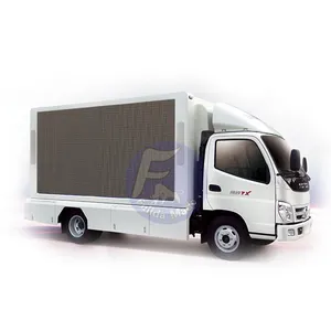 Moving Trailer Layar Ponsel Iklan Digital Led Tanda Penuh Warna P5 Smd Ip65 Video Wall Truk Layar Led untuk Outdoor film