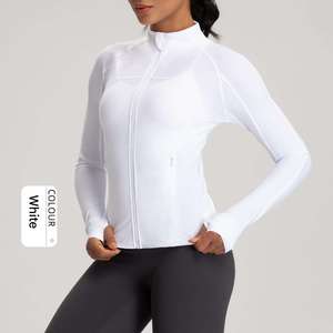 Chaqueta de Protección Solar para Mujer, Manga Larga, Cierre de Cremallera, Color Negro Sólido, Media Cremallera, Anti-UV, Corte Regular, Spandex, Poliéster, Adulto - Product Image 3