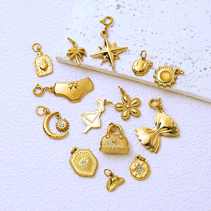 Golden Beach & Boudoir | Colgante de acero inoxidable chapado en oro PVD de 18 quilates para hacer joyas DIY | Impermeable e hipoalergénico - Product Image 1