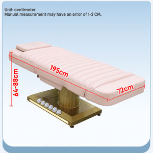 Salón de belleza de lujo 3 motores Rosa esteticista cama altura ajustable Spa eléctrico belleza masaje Facial cama moderna con luz LED - Product Image 2