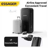 ESSAGER-Cargador rápido de pared Gan para teléfono portátil tipo C PPS PD 65W con batería inalámbrica de 5000 Mah + cable USB de 20W