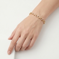 Bracelet tennis en moissanite en forme de 8, plaqué or jaune, fermoir mousqueton en argent 925, bijou de poignet pour femme