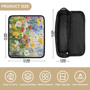 Rizador de Pelo de Nailon con Estampado Completo de Flores Silvestres de Hawái en Acuarela, con Bolsa de Viaje y Asa, Personalizable - Product Image 4