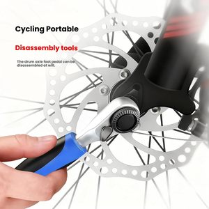 Mini-jeu de clés à cliquet pour vélo - Outil de réparation rapide portable avec poignée en plastique, base noire à dix trous, tige d'extension hexagonale/divisée de 1/4 po - Product Image 3