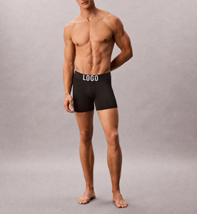 <span class=keywords><strong>Boxer</strong></span> da <span class=keywords><strong>Uomo</strong></span> OEM Personalizzati con Logo Grande sulla Cintura, Gamba Lunga, Alta Elasticità, Lisci, Sportivi, Etichetta Privata, Vendita all'Ingrosso - Product Image 5