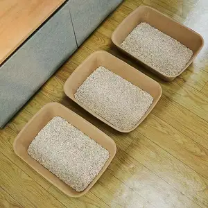 Proveedor dorado caja de arena para gatos 2023 caja de arena para gatos para pellets de viaje