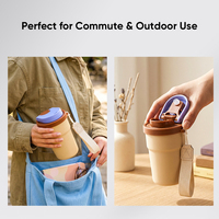 Tasse à café isotherme en acier inoxydable de 370 ml avec logo personnalisé, grande capacité, résistante à l'ébullition, garde au chaud/au froid 12H, anti-fuite