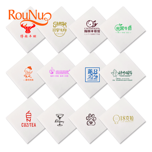 Rounuo Personnalisé <span class=keywords><strong>Papier</strong></span> <span class=keywords><strong>de</strong></span> <span class=keywords><strong>Serviette</strong></span> Imprimé Serviettes Cocktail personnalisé serviettes - Product Image 1
