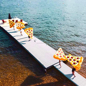 Flotador Inflable para Piscina con Forma <span class=keywords><strong>de</strong></span> Rebanada <span class=keywords><strong>de</strong></span> Pizza, <span class=keywords><strong>de</strong></span> PVC, para Adultos, Multicolor, Diseño Personalizable - Product Image 3