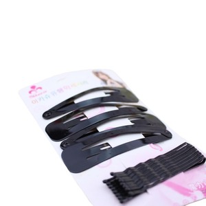 Black Hair Clips <b>Set</b> 6.5cm Metal Side Clips For Daily Use - Product Image 5