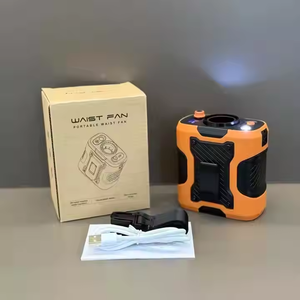 พัดลมพกพาแบบหนีบเอว รุ่นใหม่ ปี <span class=keywords><strong>2025</strong></span> ความจุแบตเตอรี่ 6000 มิลลิแอมป์ชั่วโมง ชาร์จผ่าน USB ความเร็วสูง ใช้แบตเตอรี่แบบชาร์จได้ เหมาะสำหรับการเดินทางกลางแจ้ง - Product Image 1