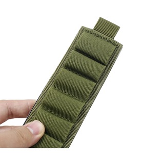 Ceinture tactique décontractée et durable pour l'extérieur avec fermeture éclair, <span class=keywords><strong>porte</strong></span>-cartouches 6 douilles en nylon noir pour la chasse - Product Image 4