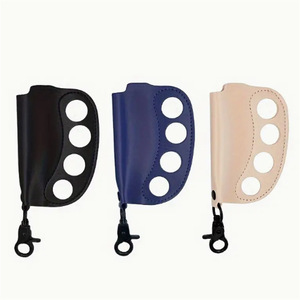 Nouveautés Offres Spéciales Étui à Briquet Simple en Cuir Noir avec Logo Personnalisé - Product Image 1
