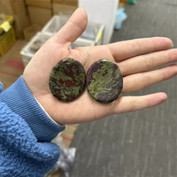 Piedra de Jade Xiuyan Curativa para el Pulgar, para Energía, Yoga, Chakra, Cristal de Bolsillo, para Aliviar la Ansiedad, el Estrés y la Meditación