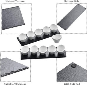 Juego de <span class=keywords><strong>tapas</strong></span> de pizarra para aperitivos, con cuenco redondo de cerámica, forma redonda, hermoso diseño - Product Image 3