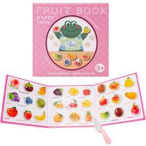 Juguete Educativo Preescolar, Rompecabezas de Frutas, Juego de Viaje, Libro de Rompecabezas Magnéticos con Dibujos Animados para Niños - Product Image 6
